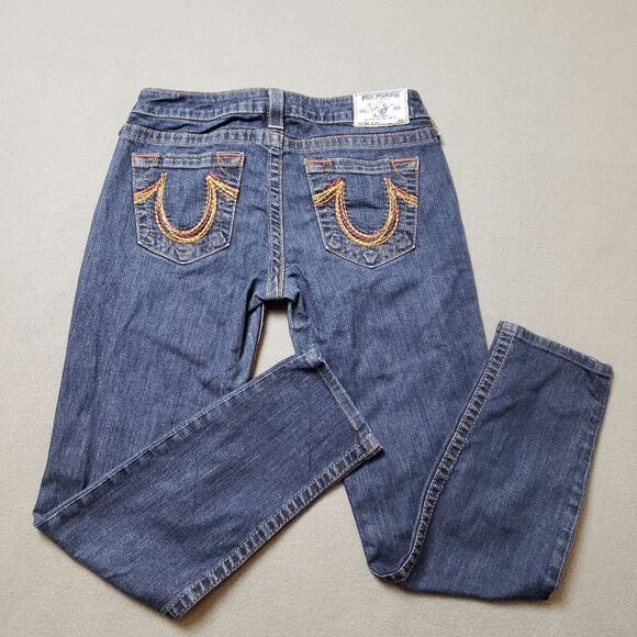 True Religion jeans with thick stitch embroidered pockets skinny size 29 - Picture 6 of 16